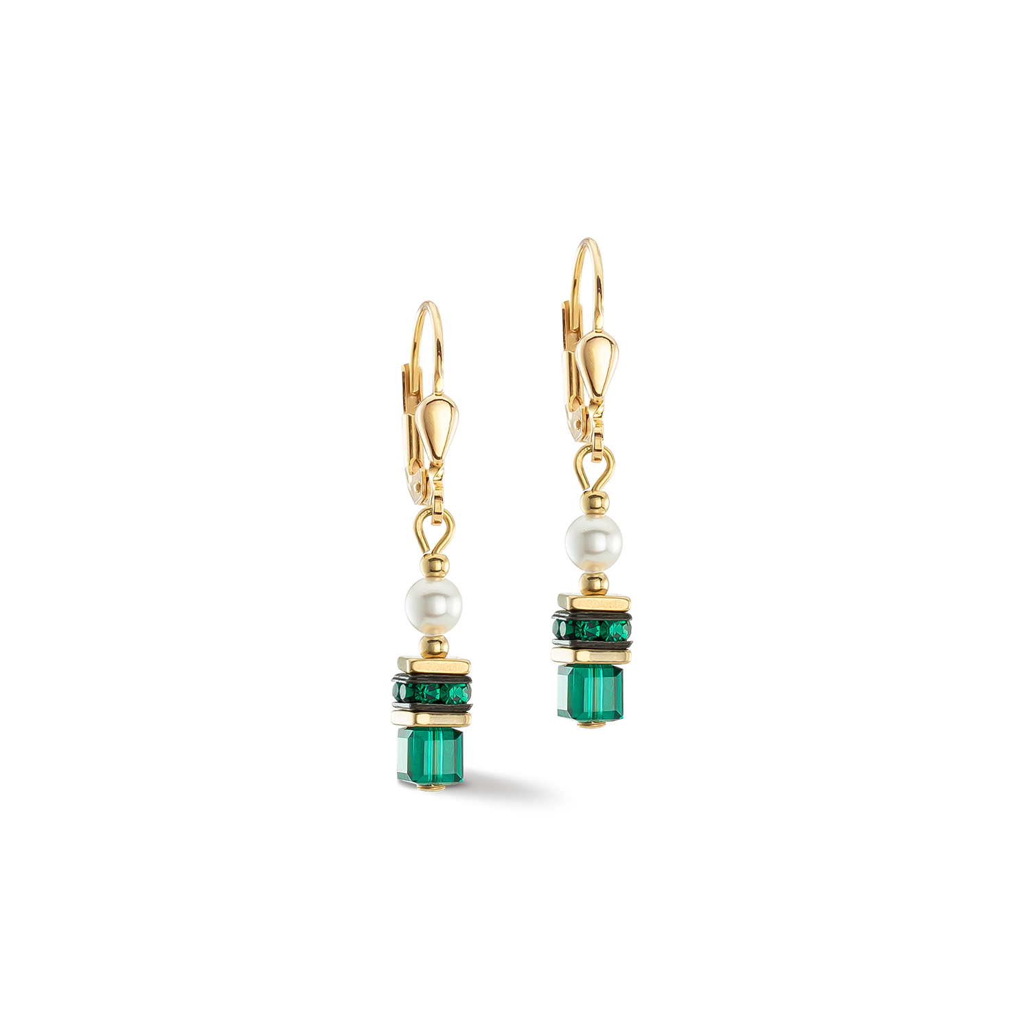 Earrings Sparkling Princess gold-green