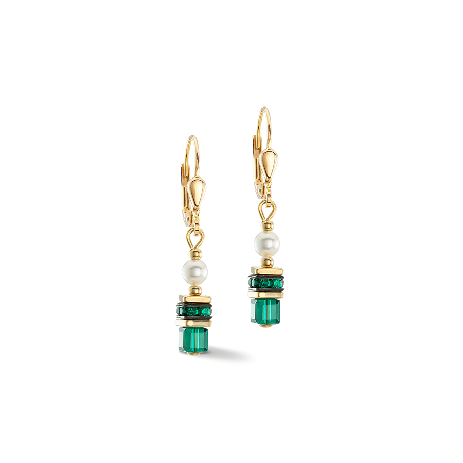 Earrings Sparkling Princess gold-green