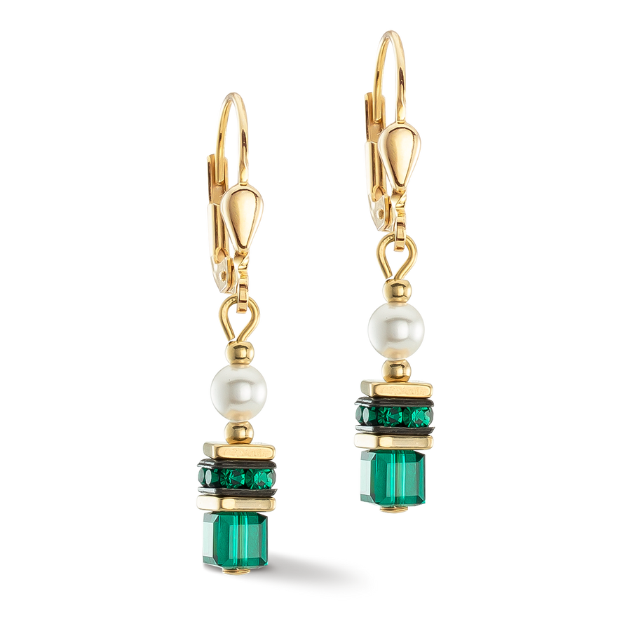 Earrings Sparkling Princess gold-green