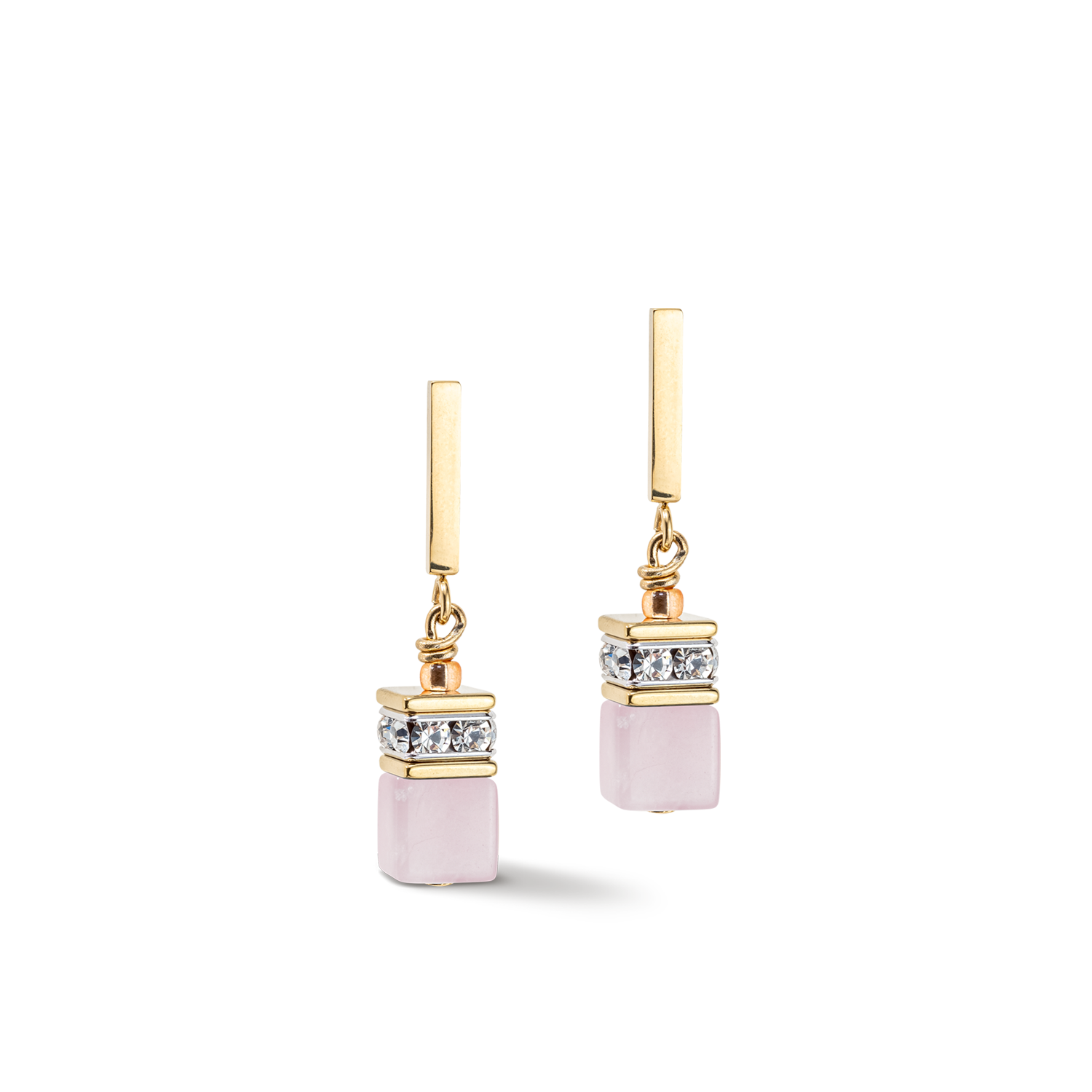 GeoCUBE® Iconic Precious earrings light rose
