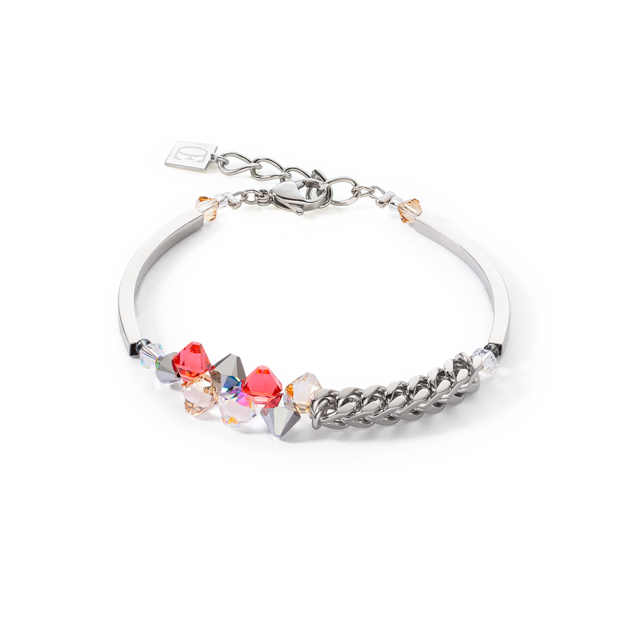 Dancing Crystals & Chunky Chain bracelet red