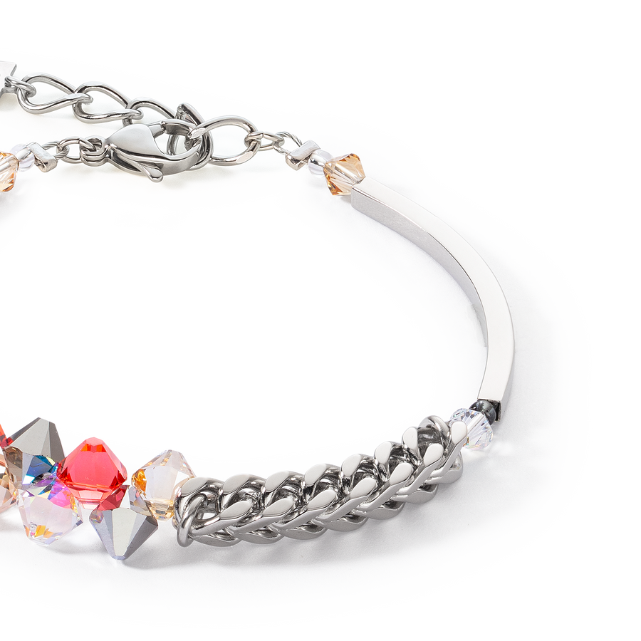 Dancing Crystals & Chunky Chain bracelet red