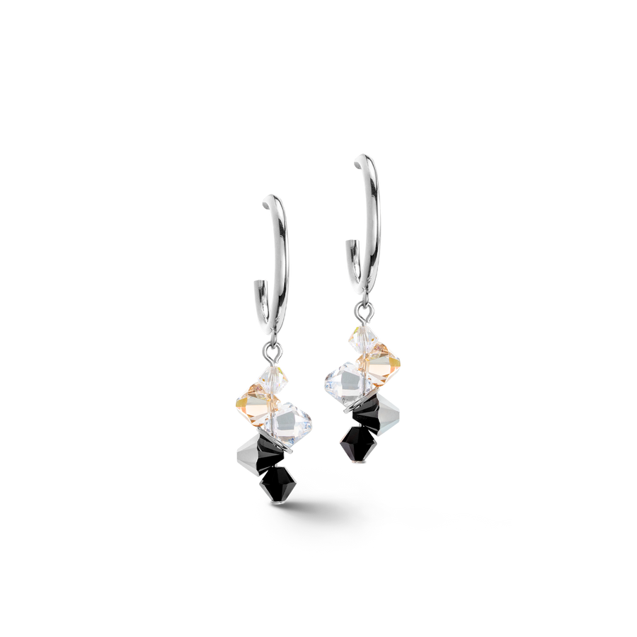 Dancing Crystals earrings silver black