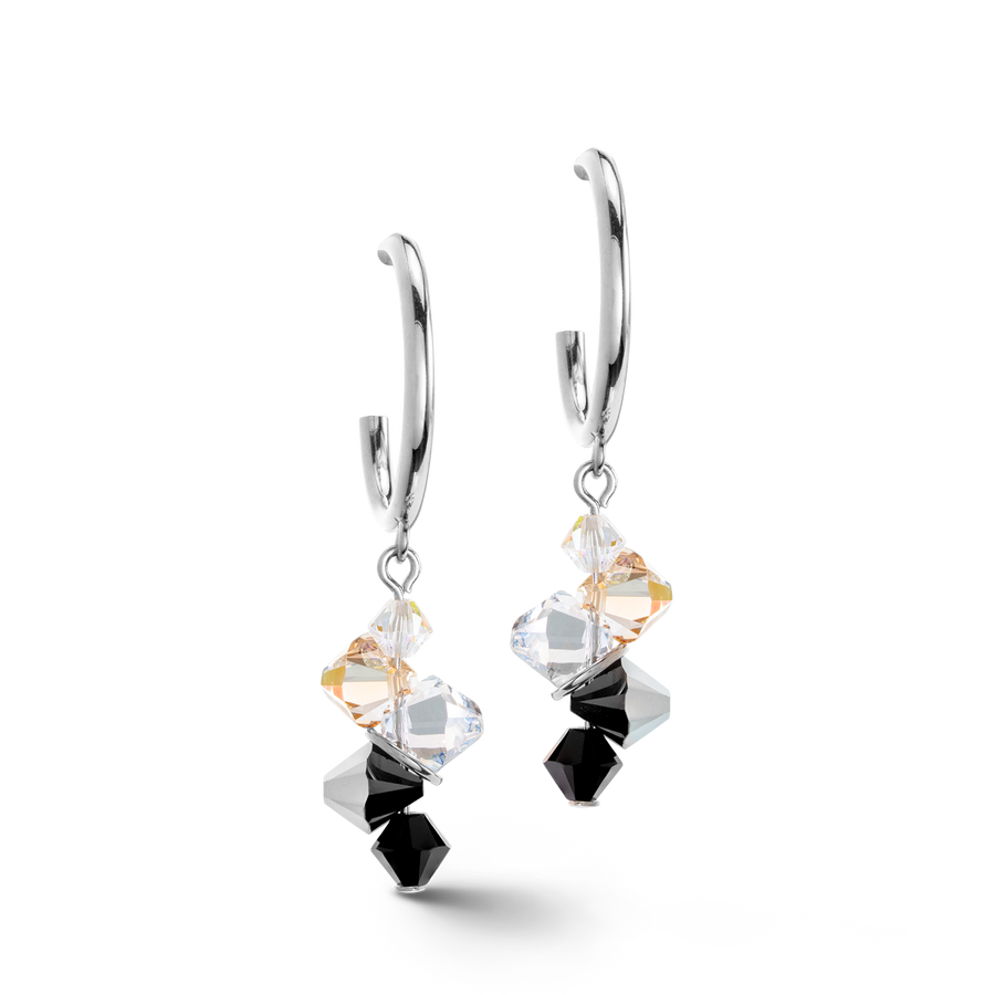 Dancing Crystals earrings silver black