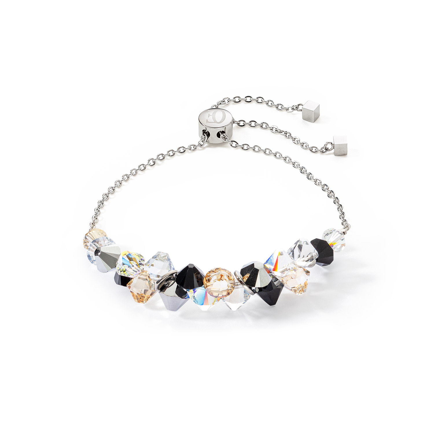 Dancing Crystals bracelet silver black