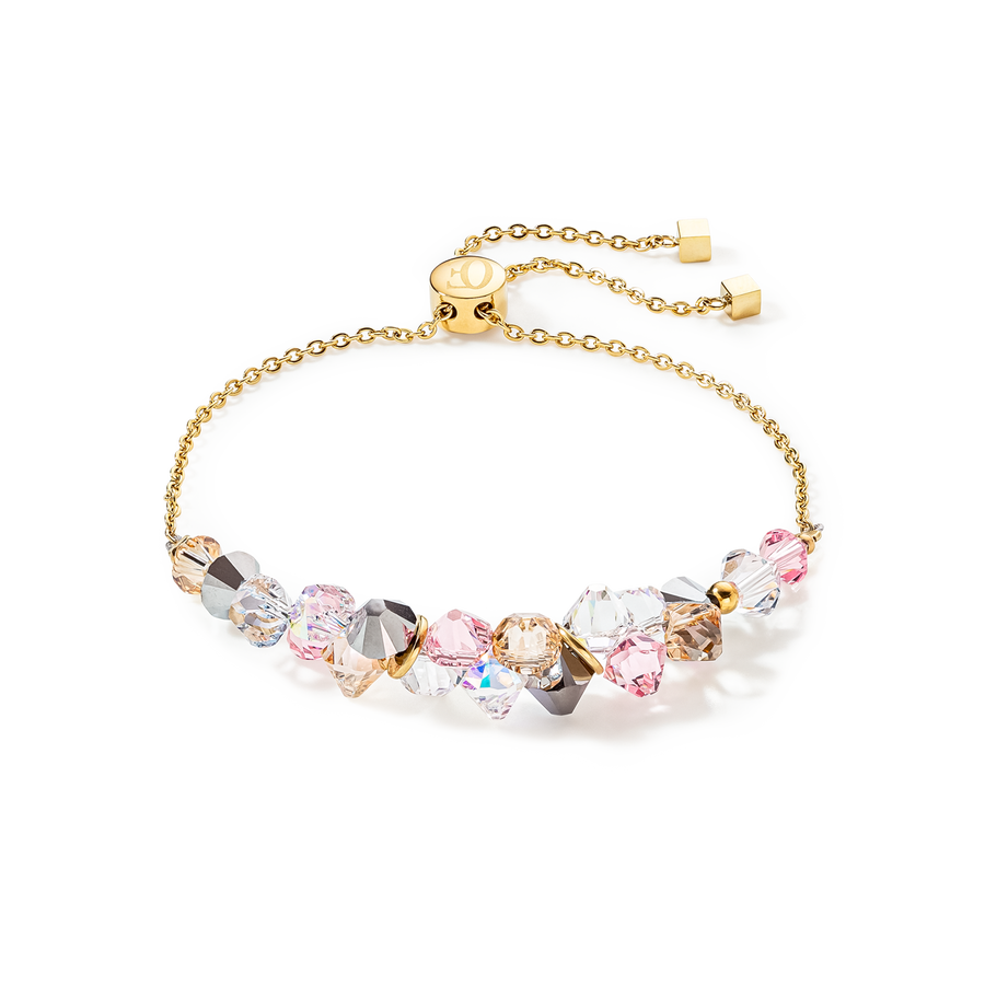 Dancing Crystals bracelet gold light rose