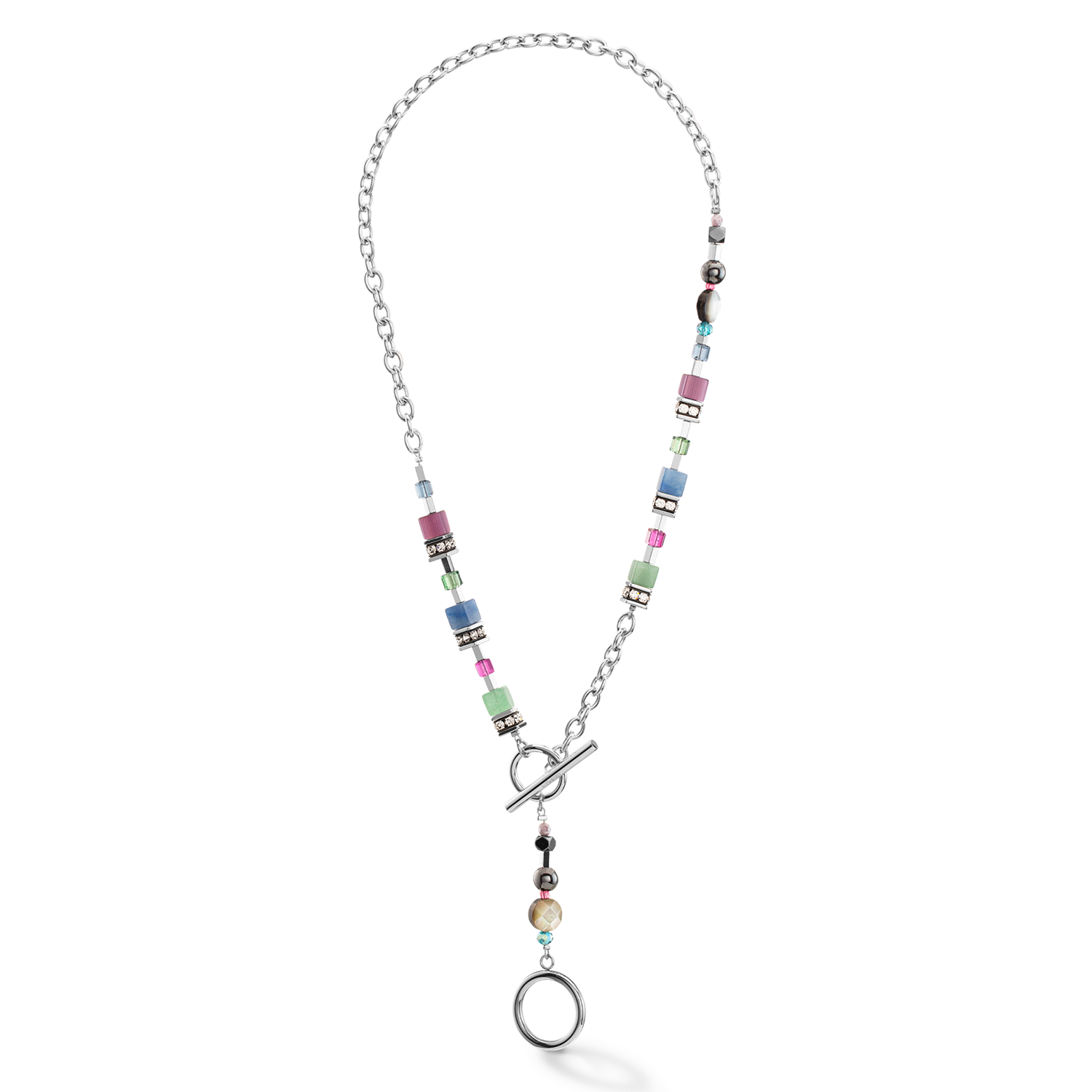 GeoCUBE® Fusion necklace Multicolour Gemstone