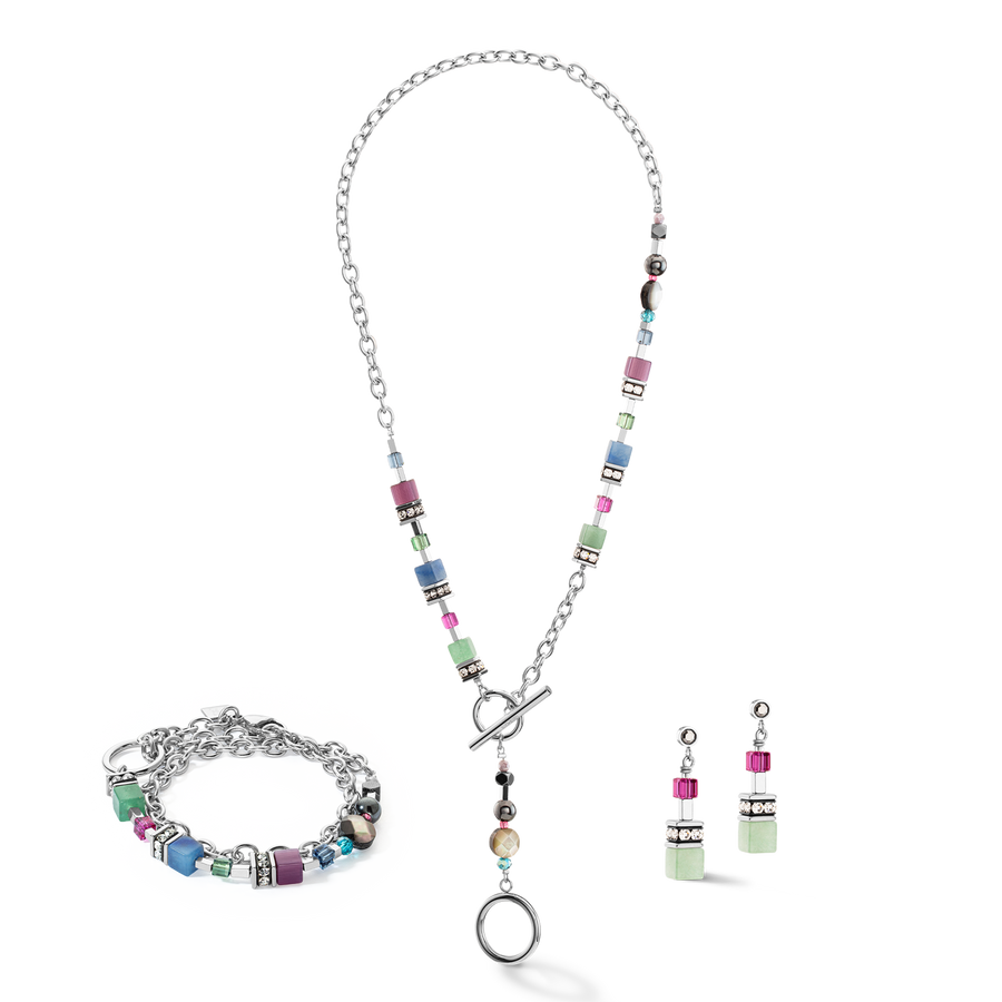 GeoCUBE® Fusion necklace Multicolour Gemstone