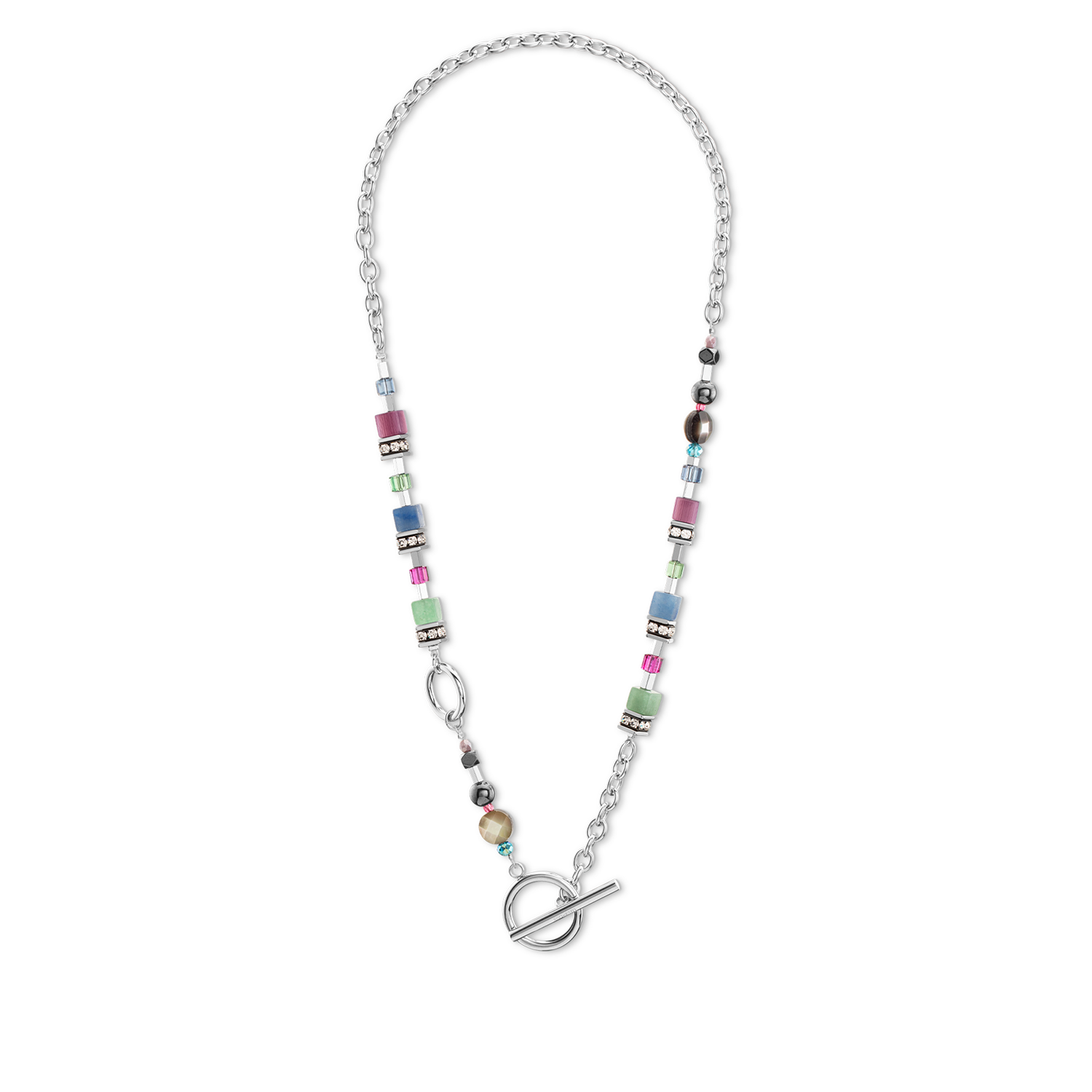 GeoCUBE® Fusion necklace Multicolour Gemstone