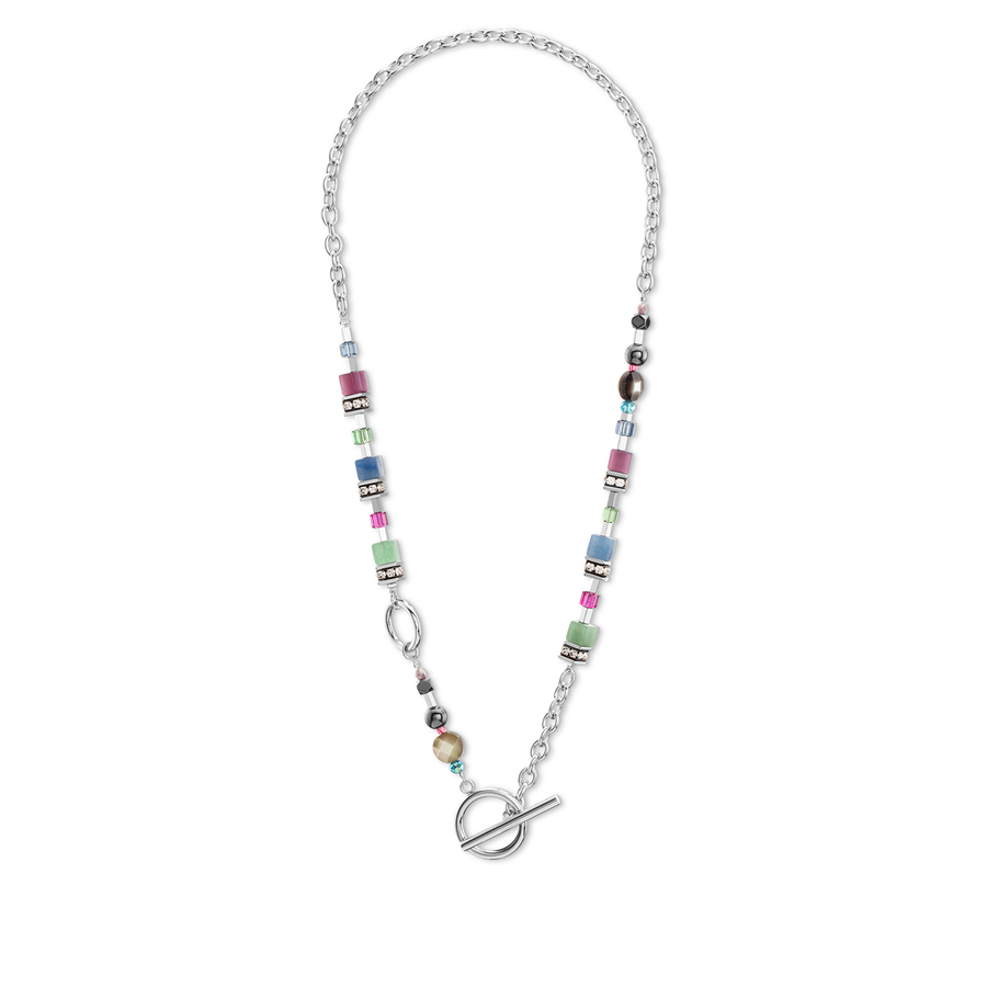 GeoCUBE® Fusion necklace Multicolour Gemstone