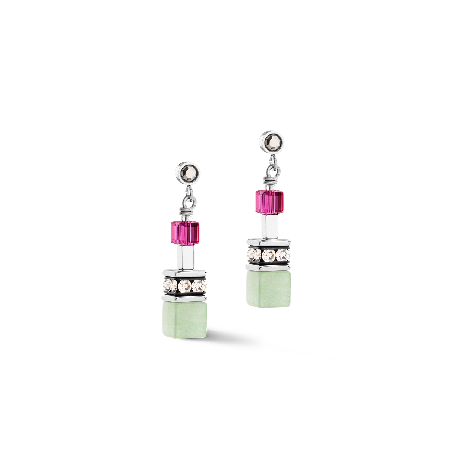 GeoCUBE® Fusion earrings Multicolour Gemstone