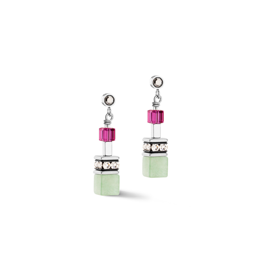 GeoCUBE® Fusion earrings Multicolour Gemstone