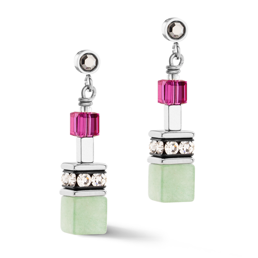 GeoCUBE® Fusion earrings Multicolour Gemstone