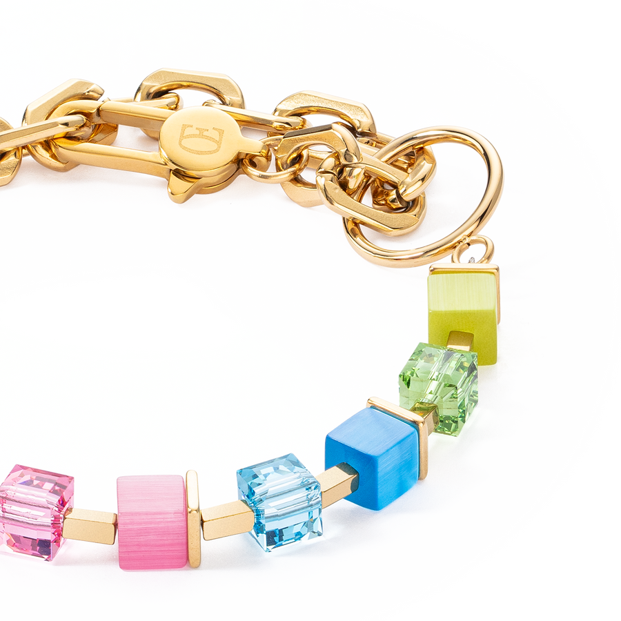 Bracelet Cube Fusion Charm gold-rainbow