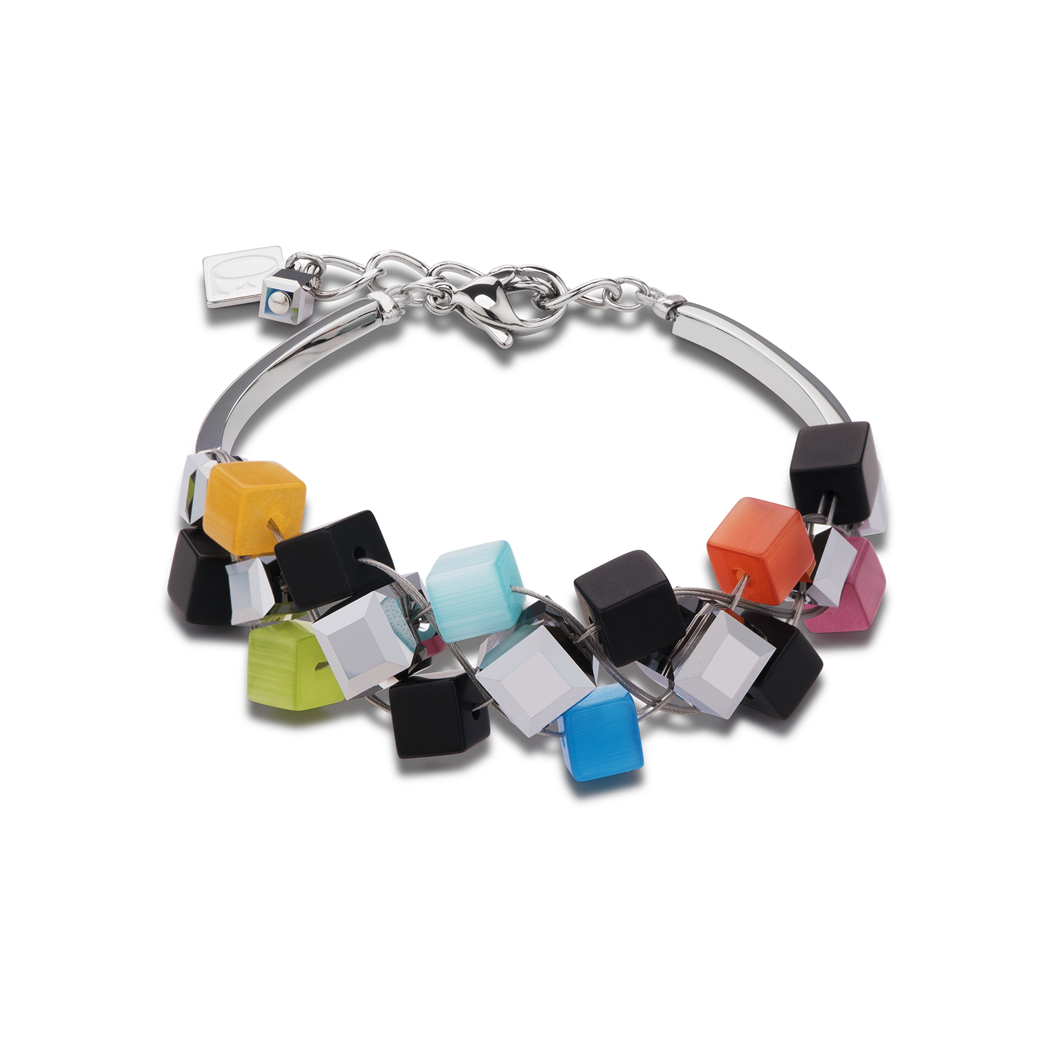 Bracelet Crystals & Onyx multicolour black