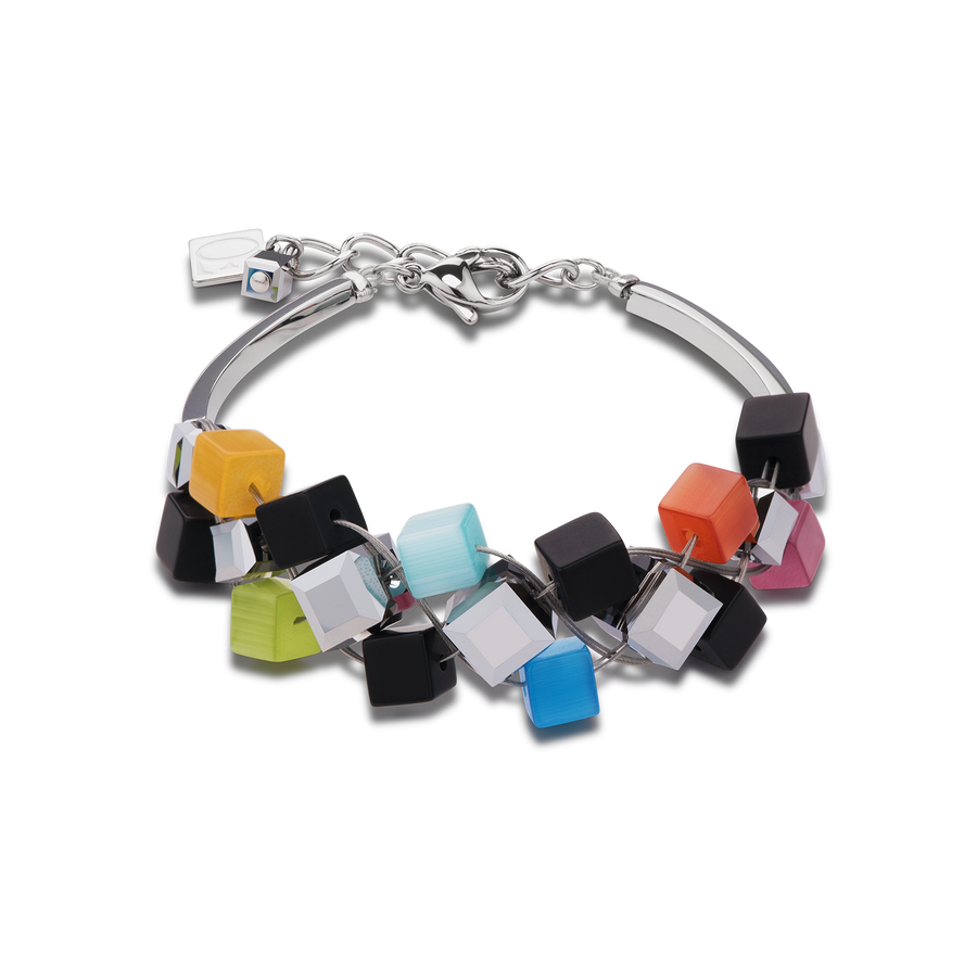 Bracelet Crystals & Onyx multicolour black