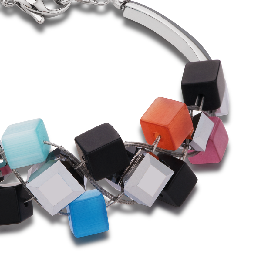 Bracelet Crystals & Onyx multicolour black