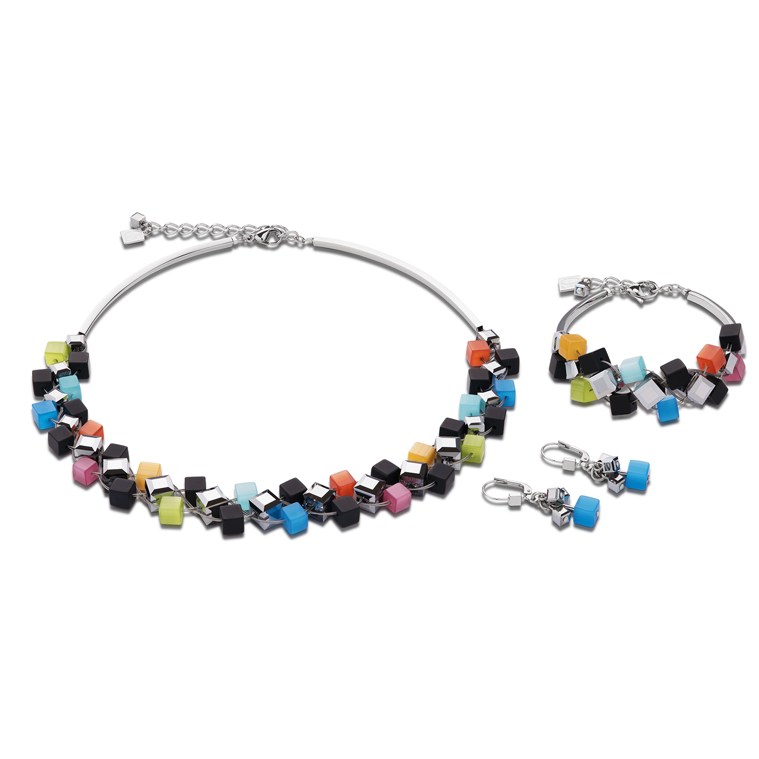 Bracelet Crystals & Onyx multicolour black