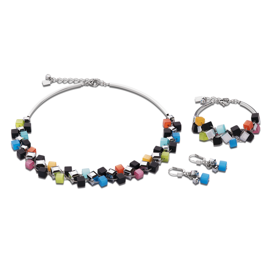 Bracelet Crystals & Onyx multicolour black