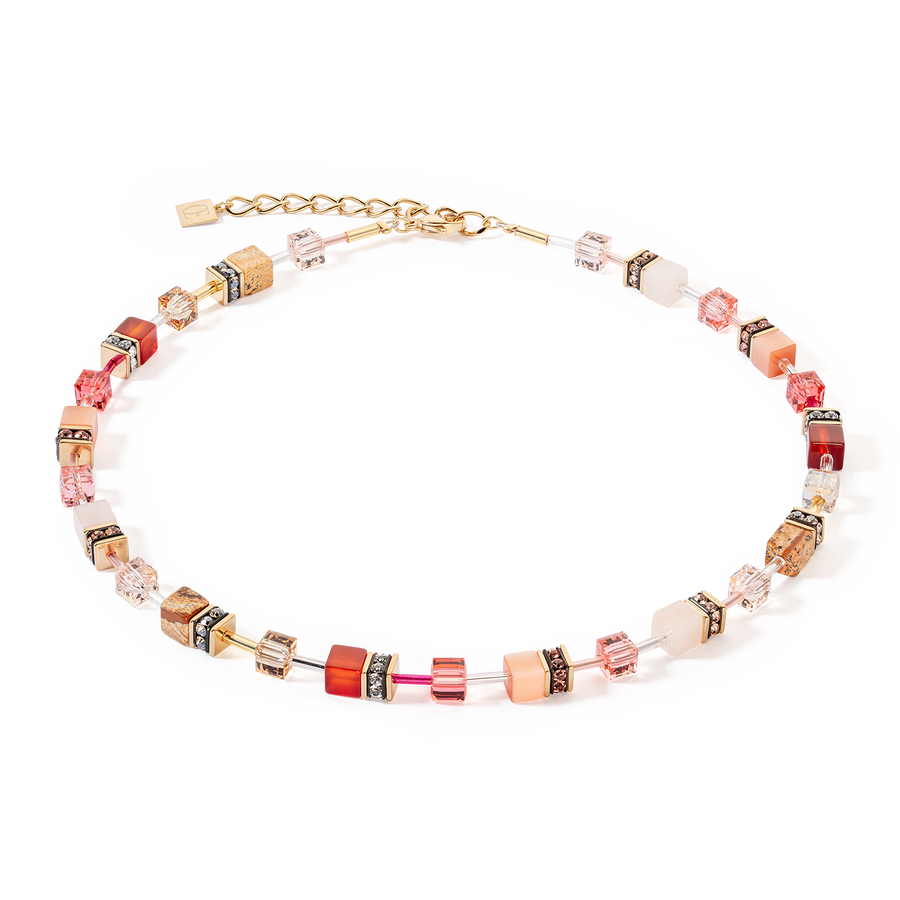GeoCUBE® Iconic Precious necklace red-beige