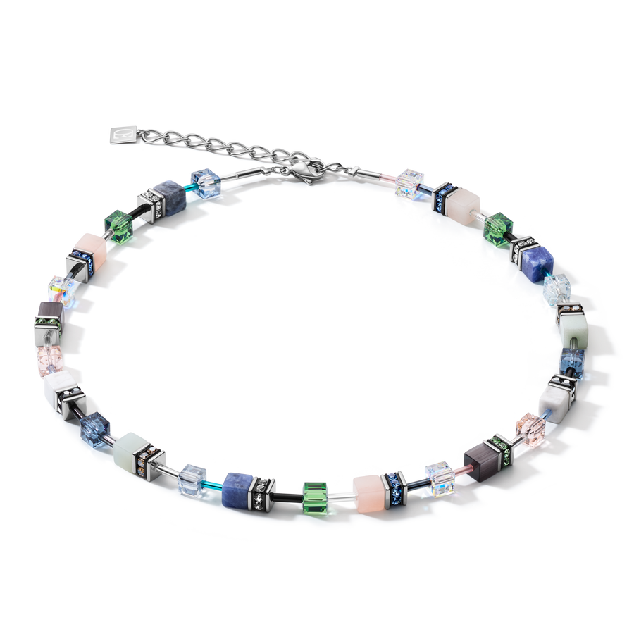 Necklace GeoCUBE® Crystals & Gemstones blue-green