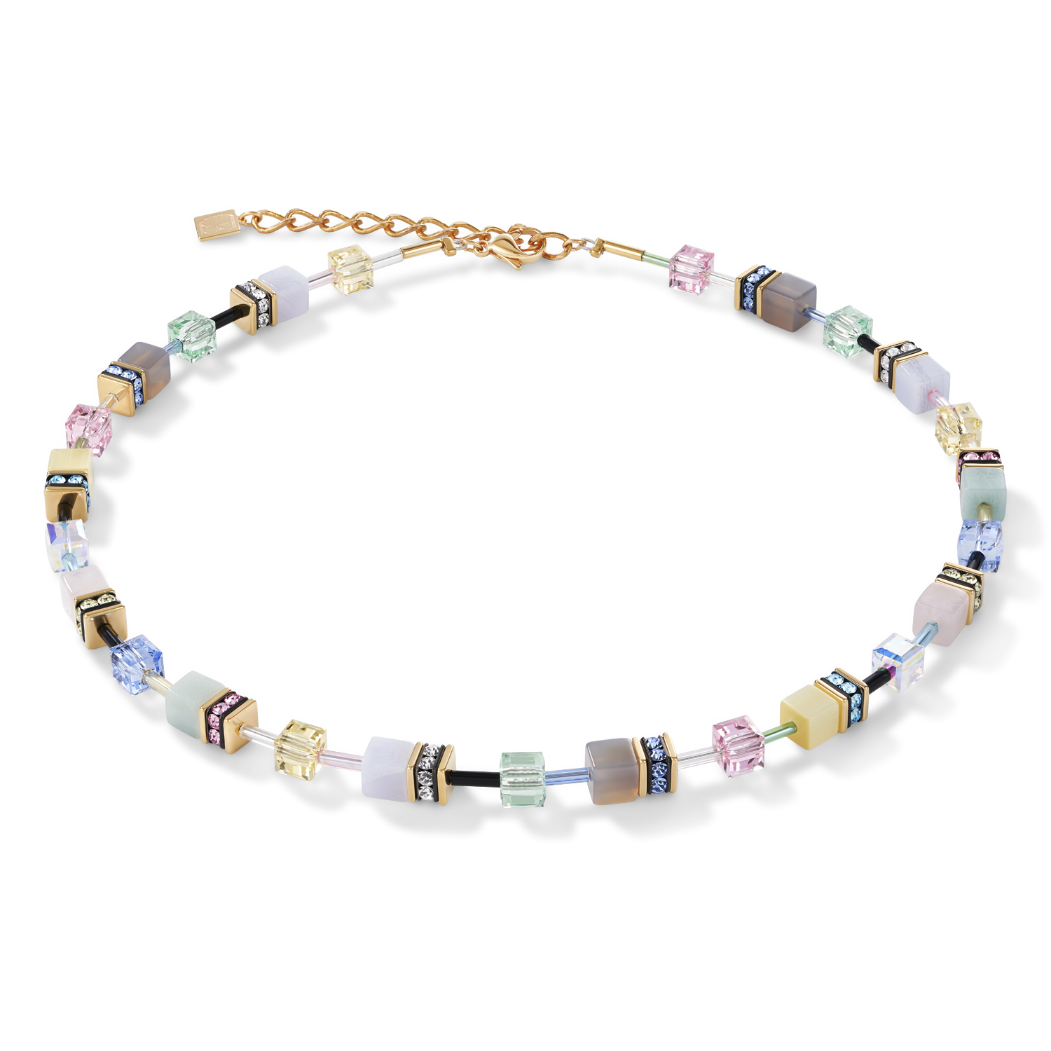 Necklace GeoCUBE® Crystals & Gemstones multicolour romance