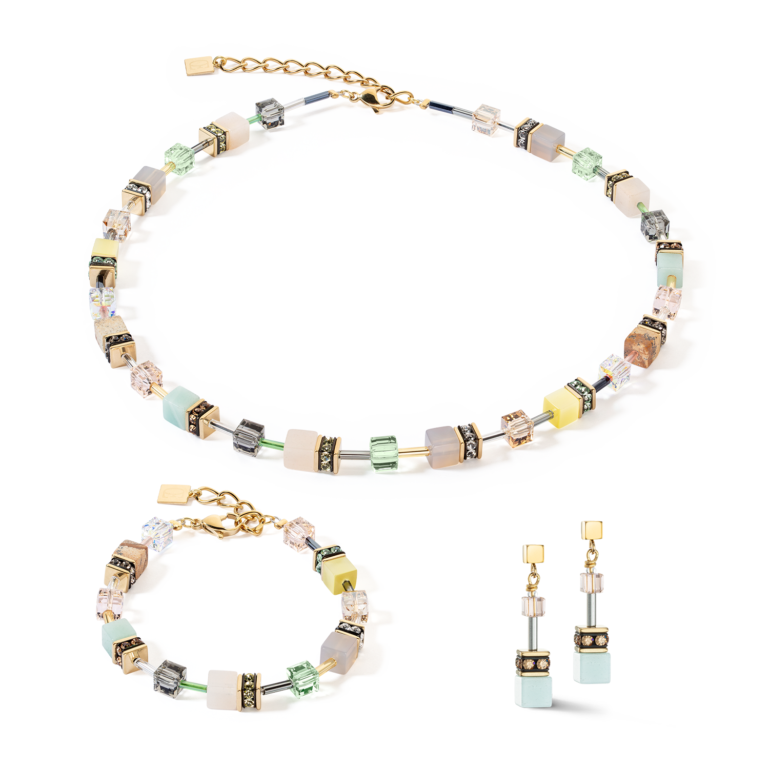 GeoCUBE® Iconic Precious necklace multicolour gentle