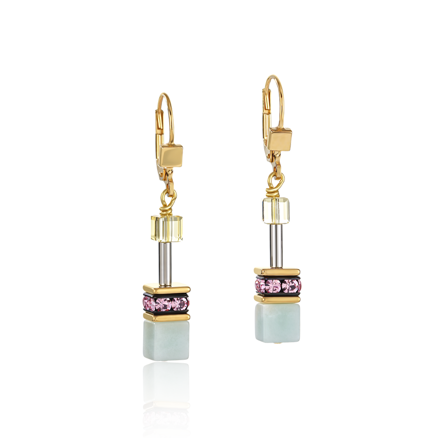 Earrings GeoCUBE®  Crystals & Gemstones multicolour romance