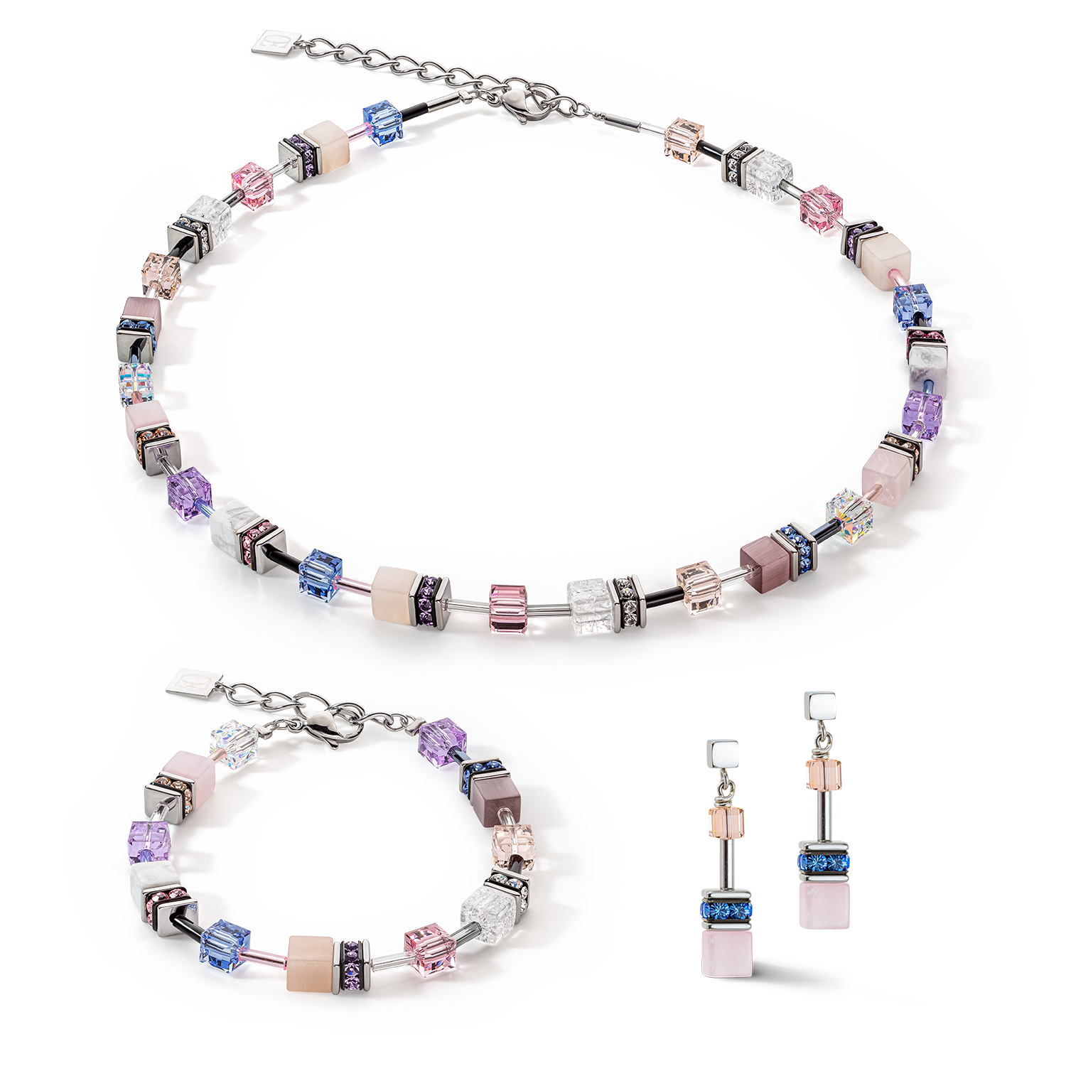 GeoCUBE® Iconic Precious bracelet lilac-blue