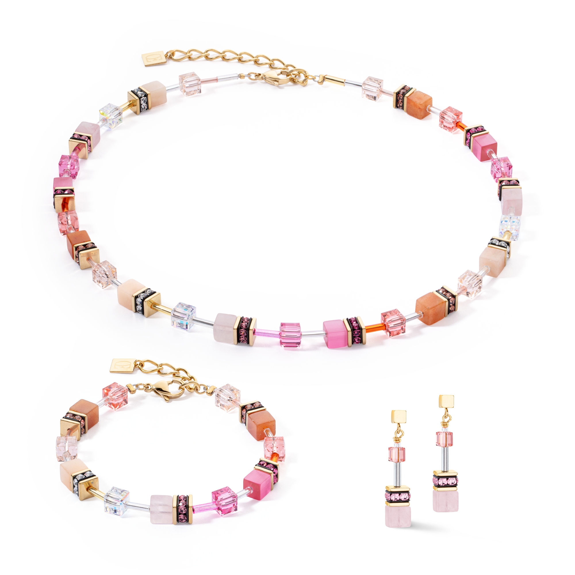 GeoCUBE® Iconic Precious bracelet rose-orange