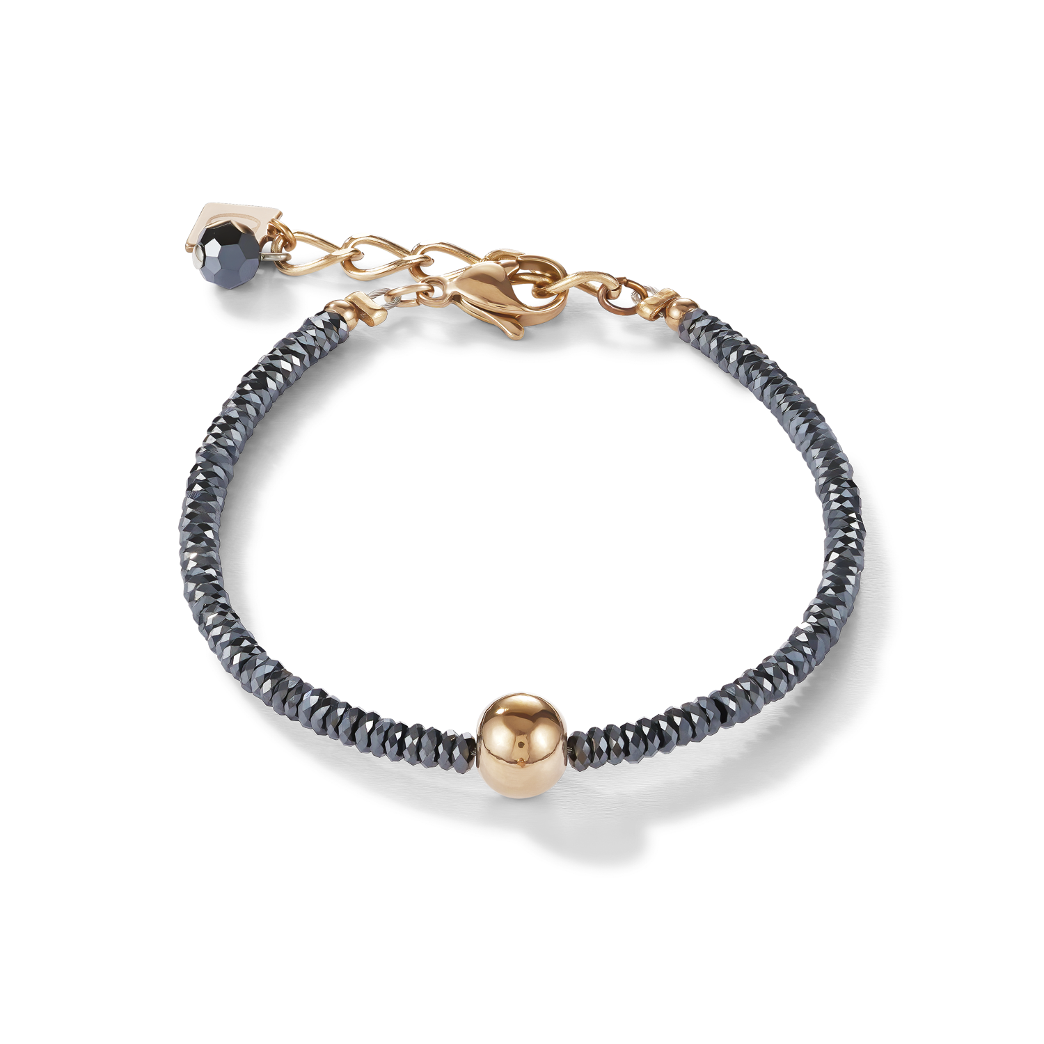Bracelet haematite & stainless steel rose gold