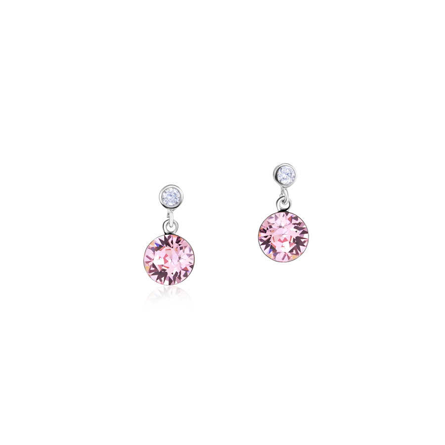 Earrings  Crystals & stainless steel light rose
