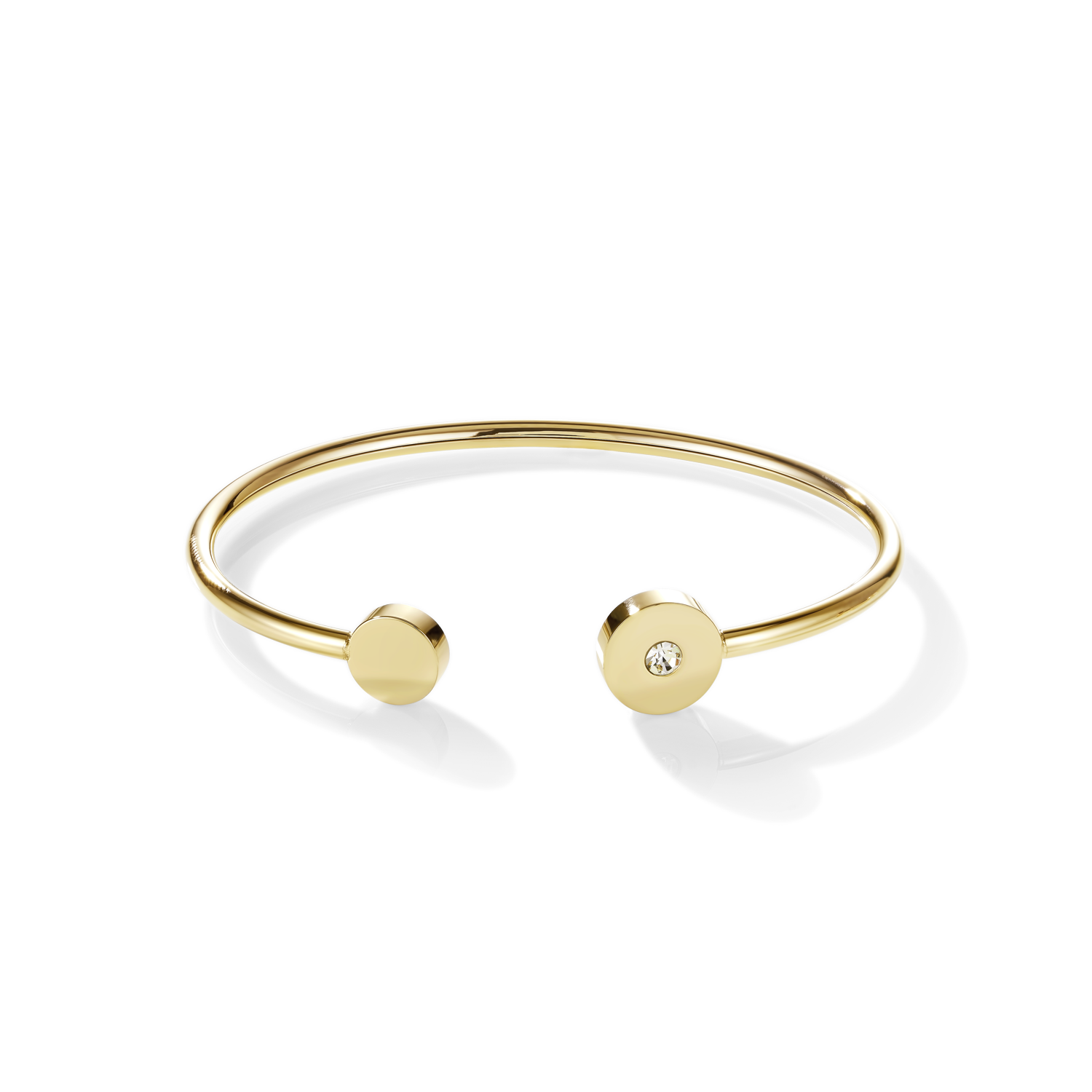 Bangle SparklingCOINS stainless steel gold
