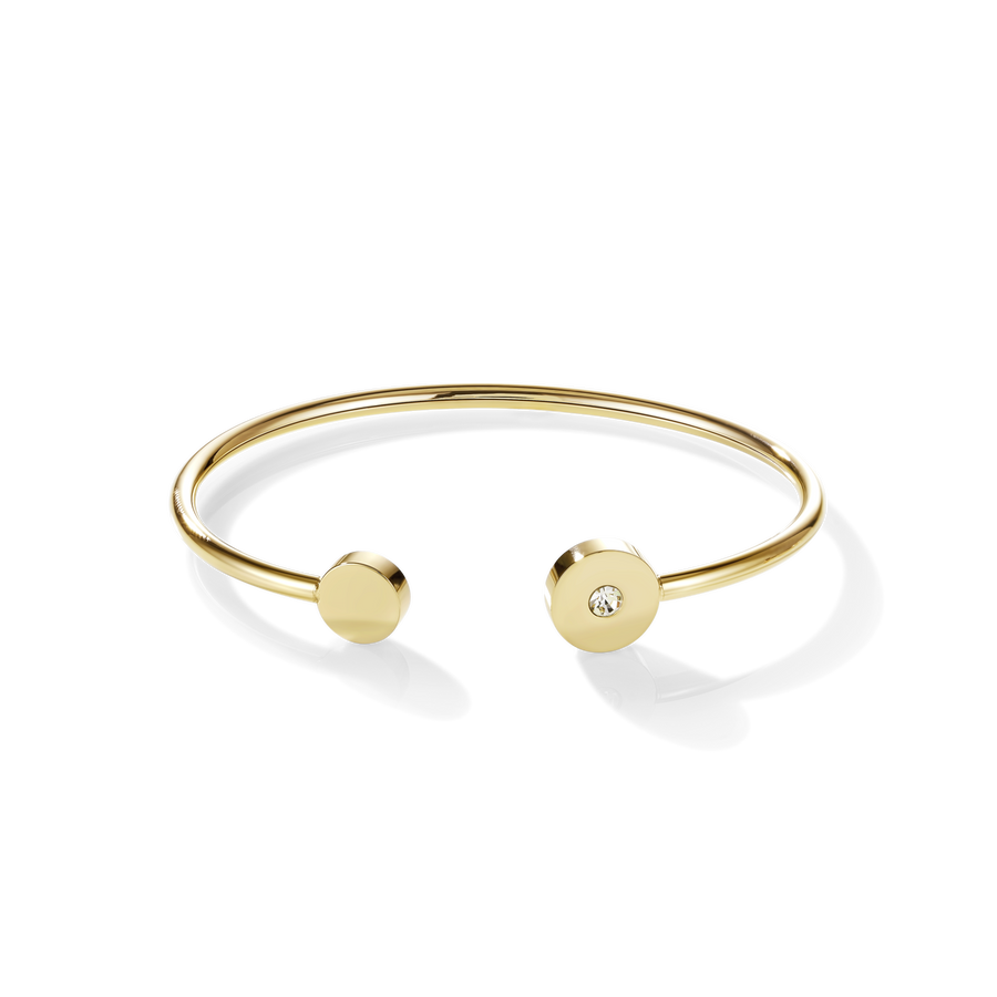 Bangle SparklingCOINS stainless steel gold