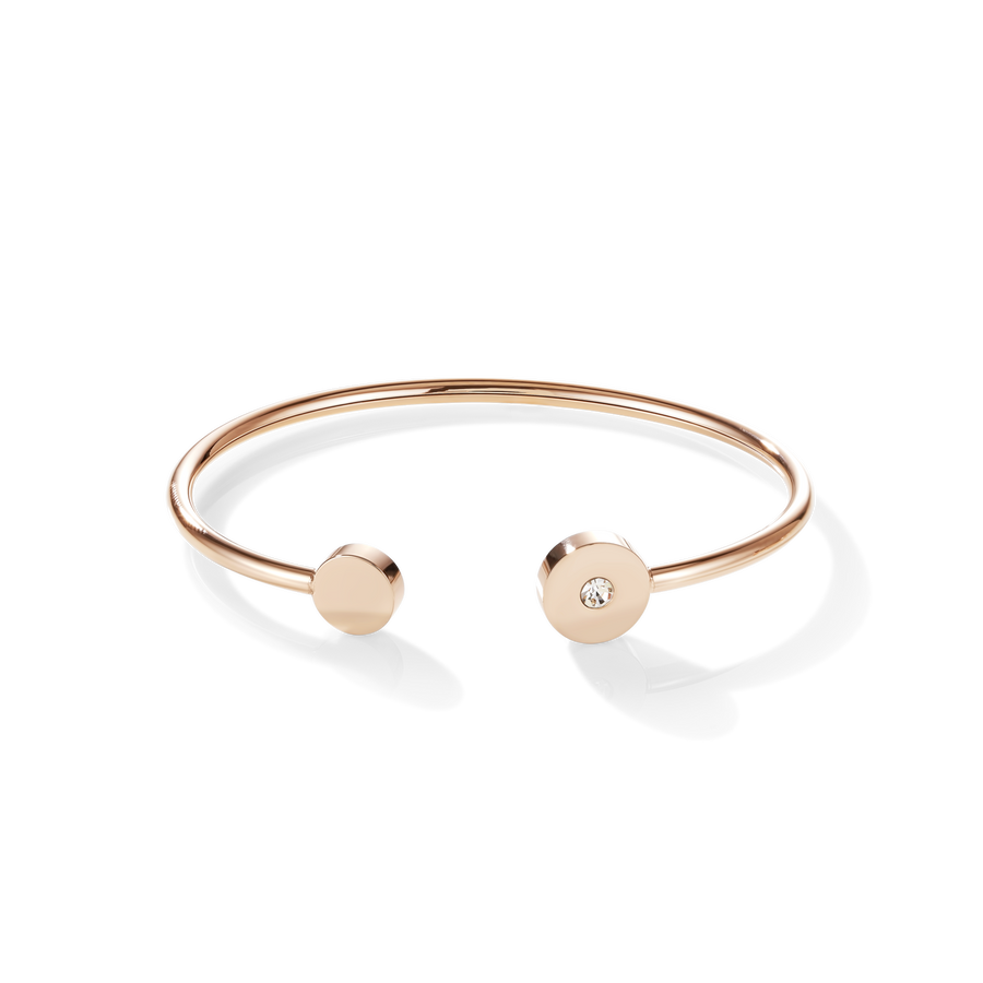 Bangle SparklingCOINS stainless steel rose gold