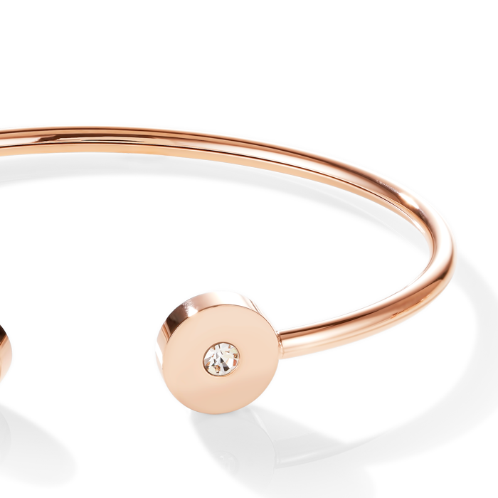 Bangle SparklingCOINS stainless steel rose gold