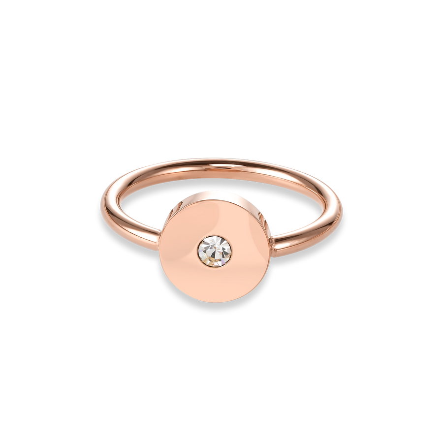 Ring SparklingCOINS stainless steel rose gold