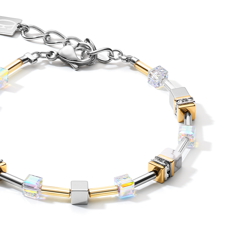 Bracelet GeoCUBE® Multitask 4-in-1 gold-silver
