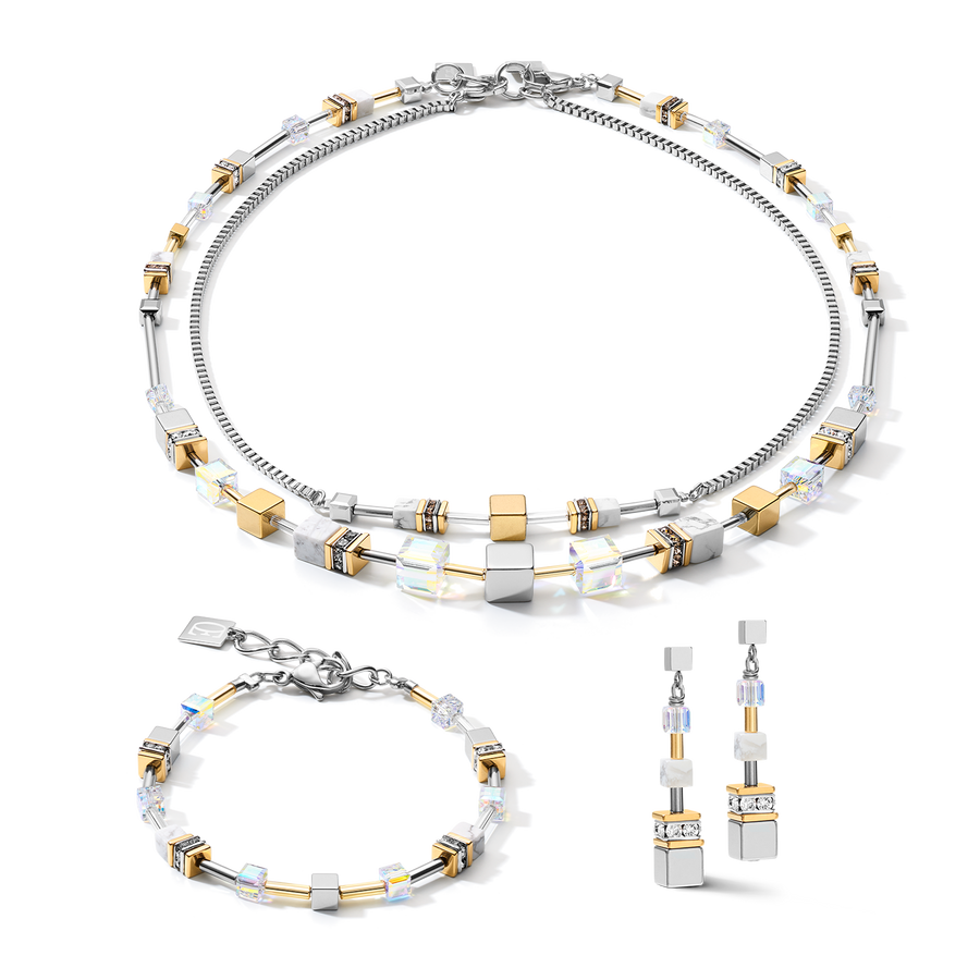 Bracelet GeoCUBE® Multitask 4-in-1 gold-silver