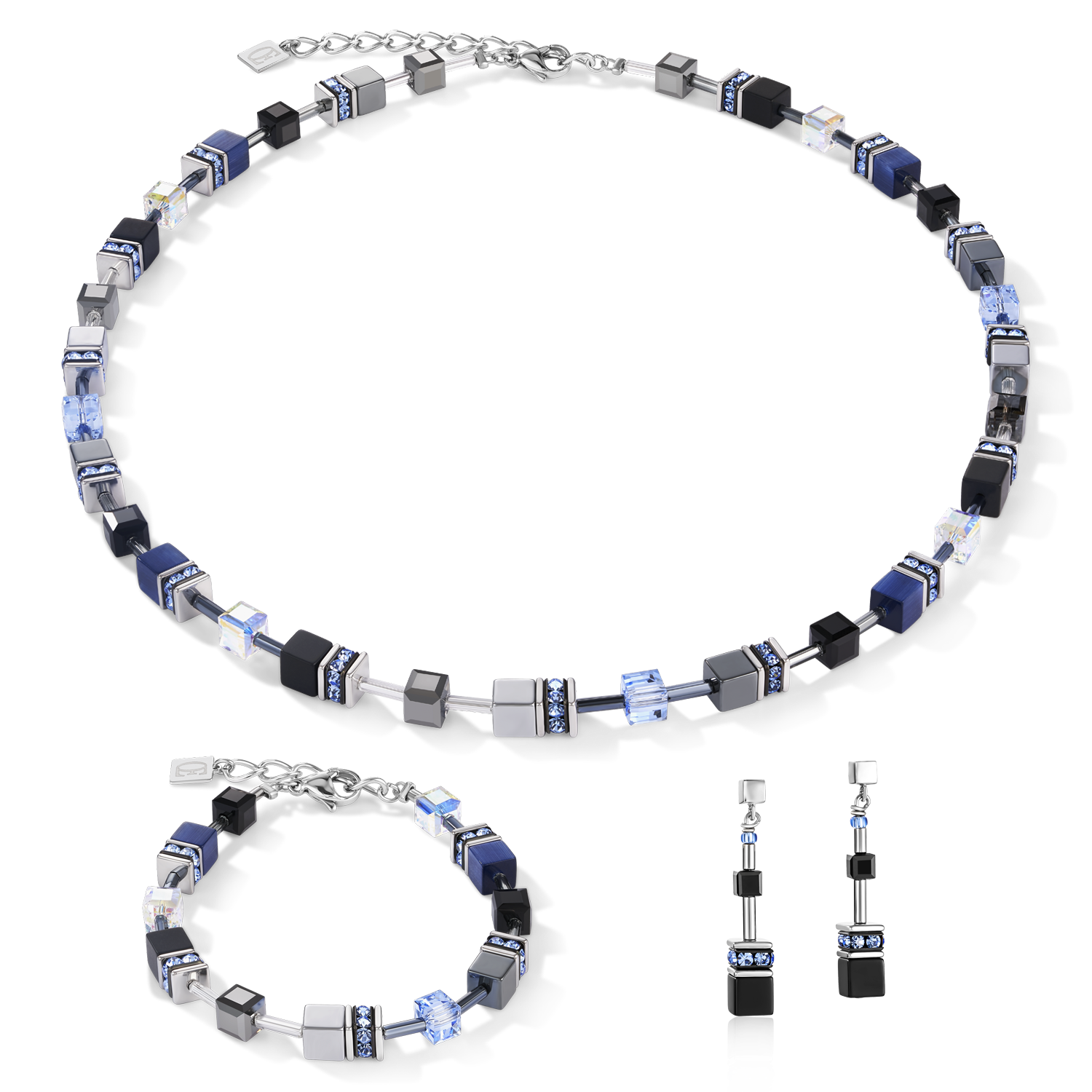 Necklace GeoCUBE® medium blue