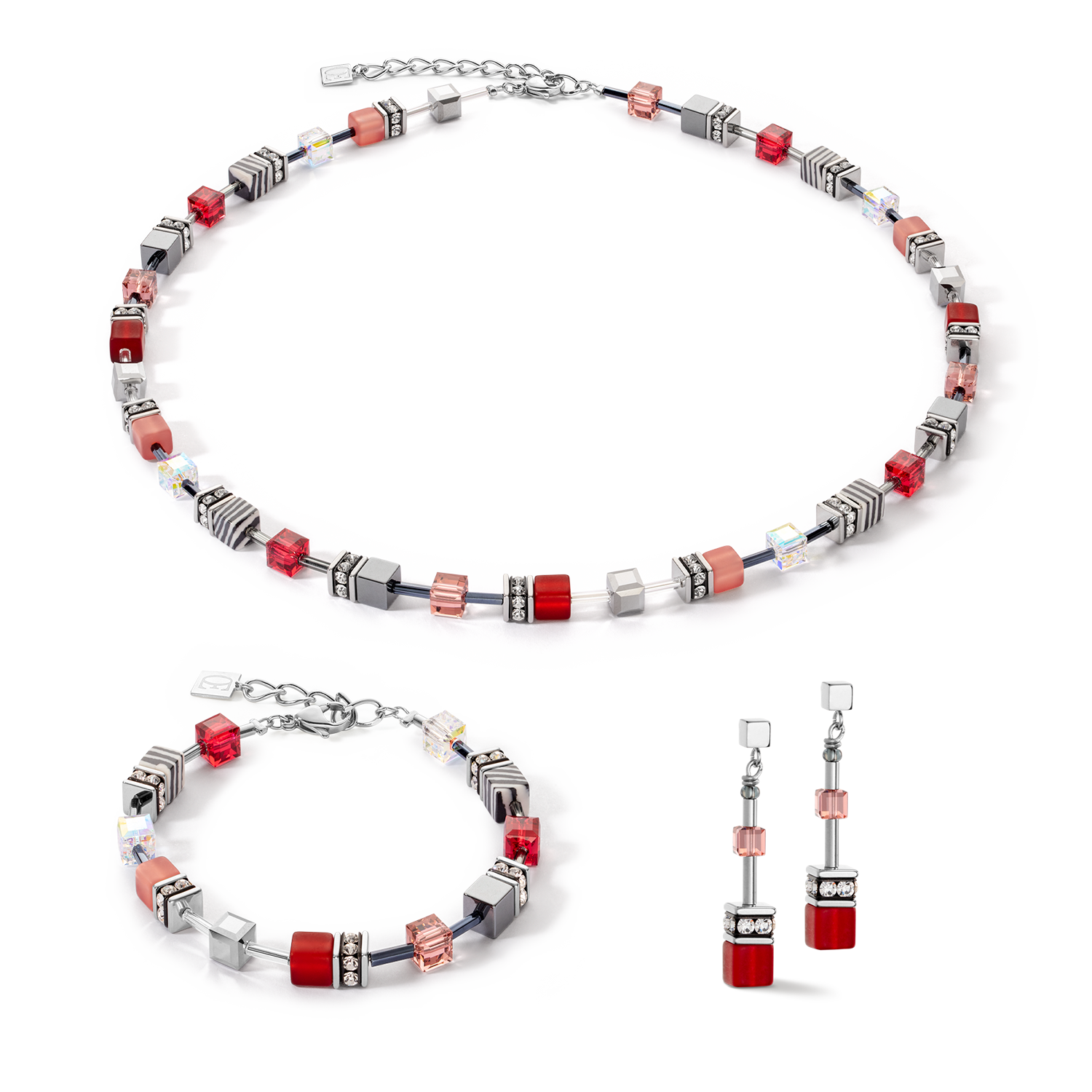 GeoCUBE® Iconic 50 cm necklace red