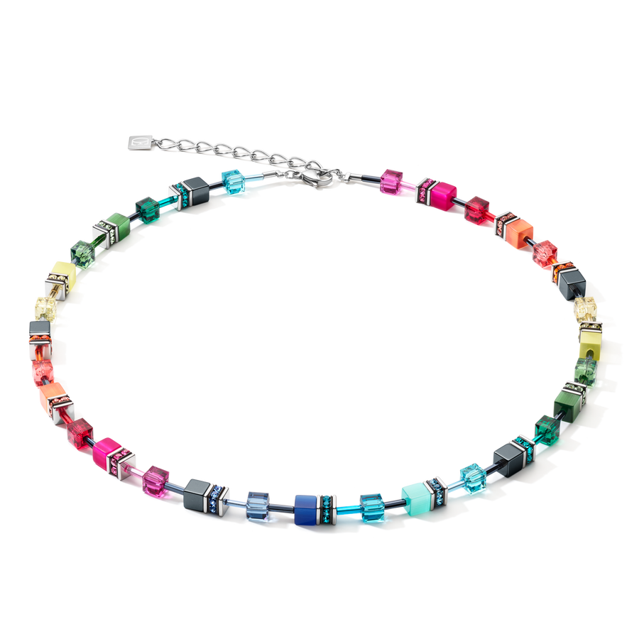Necklace GeoCUBE® medium multicolour rainbow