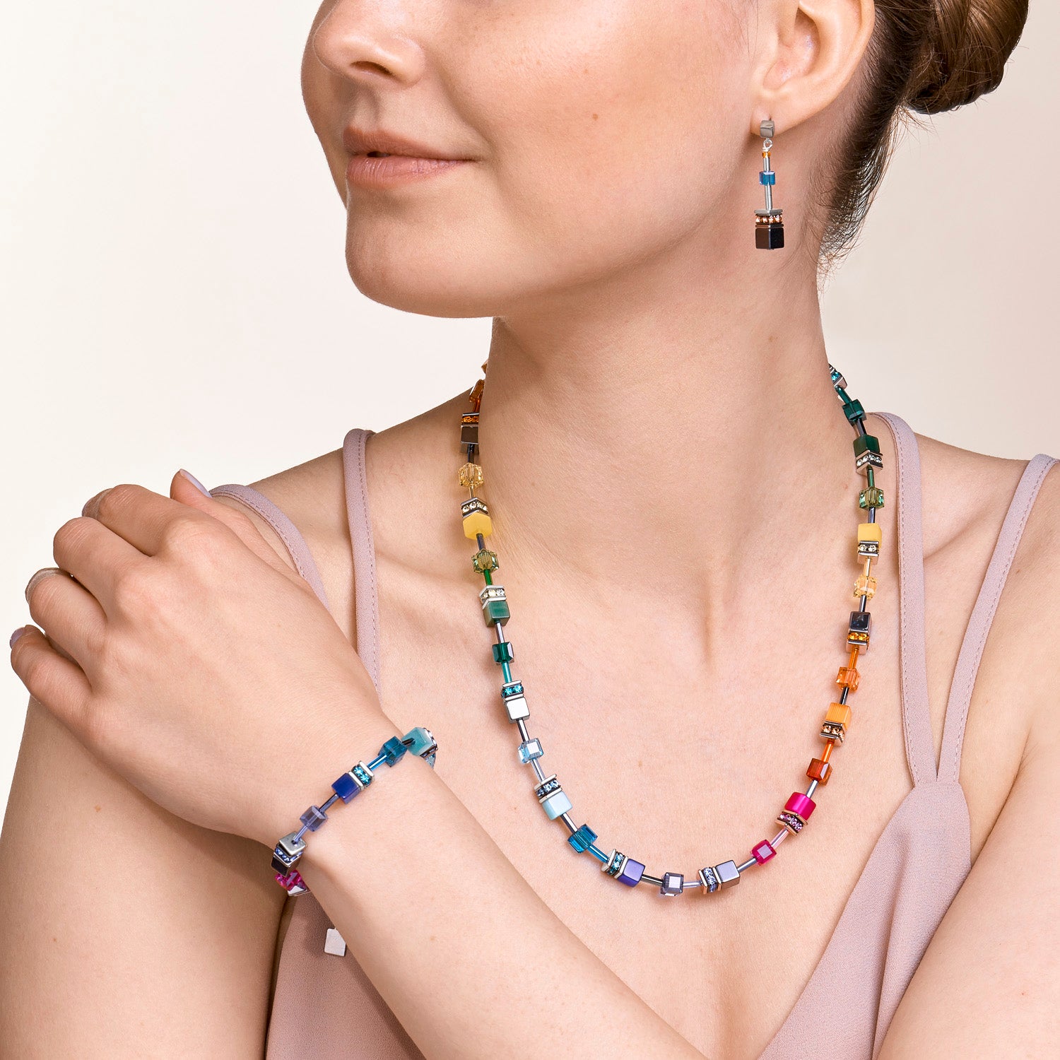 Bracelet GeoCUBE® medium multicolour rainbow