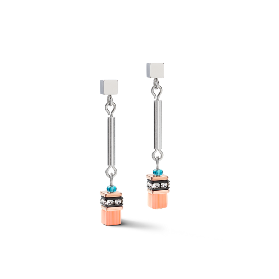 Earrings GeoCUBE® minimalist frontline multicolor motion