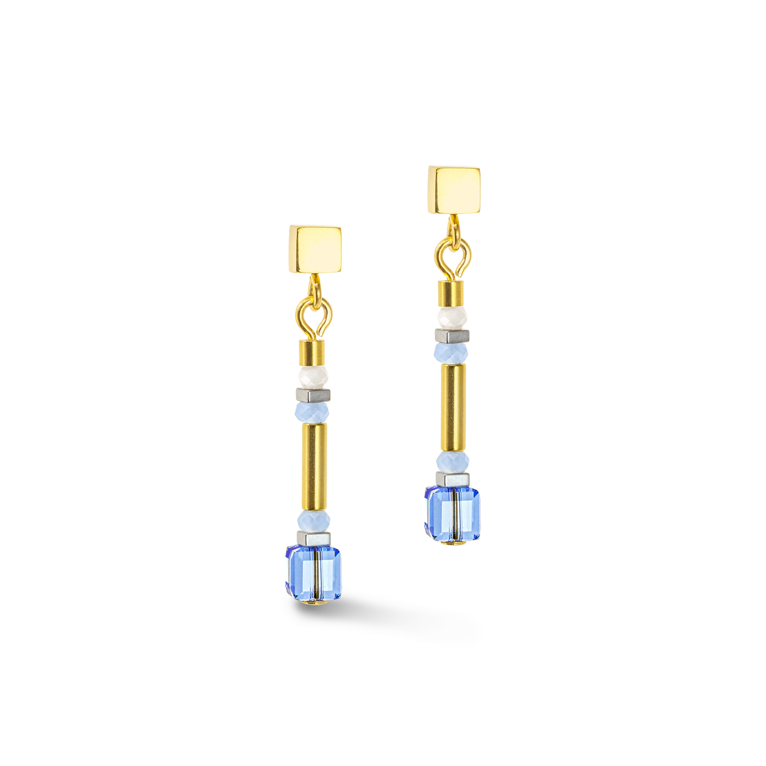 Cube Story Minimalistic Sparkling earrings multicolor pastell
