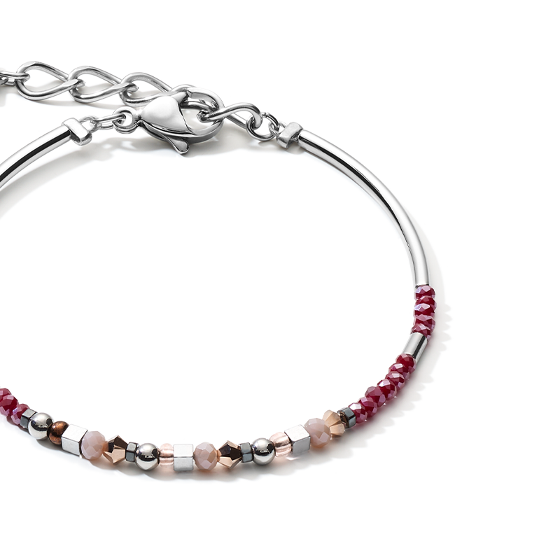 Bracelet Pendant Curvy Triangle red