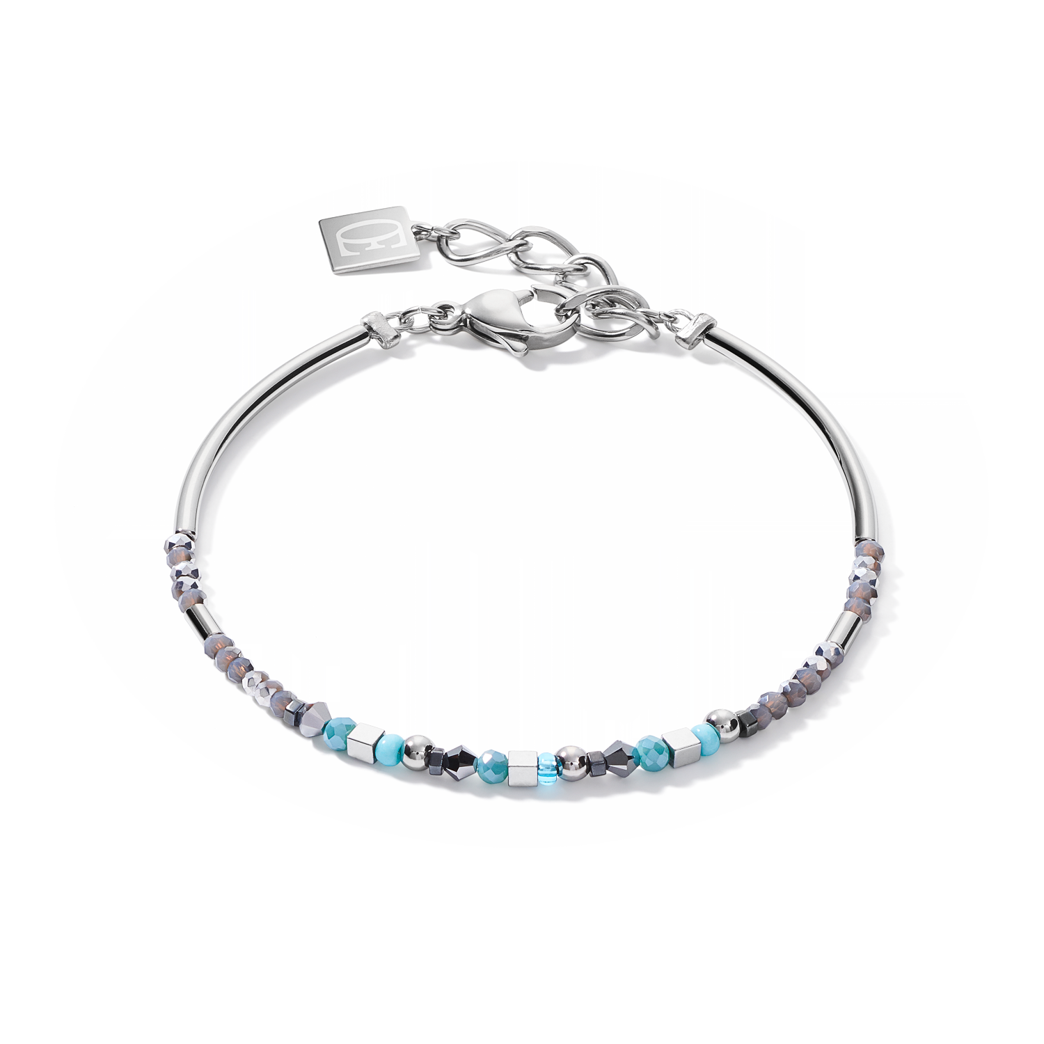 Bracelet Pendant Curvy Triangle aqua