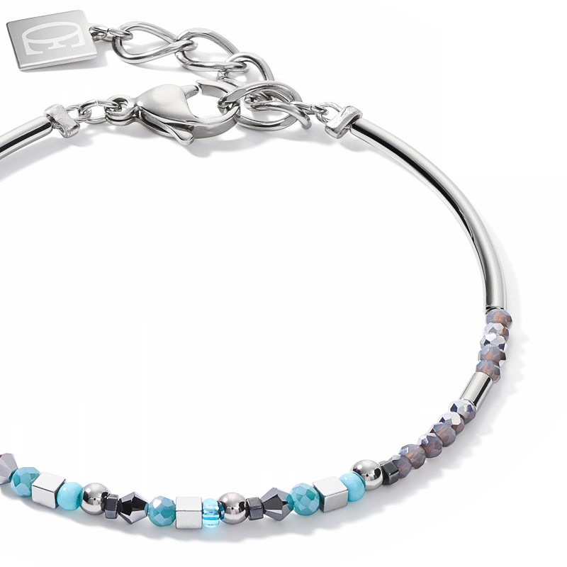 Bracelet Pendant Curvy Triangle aqua