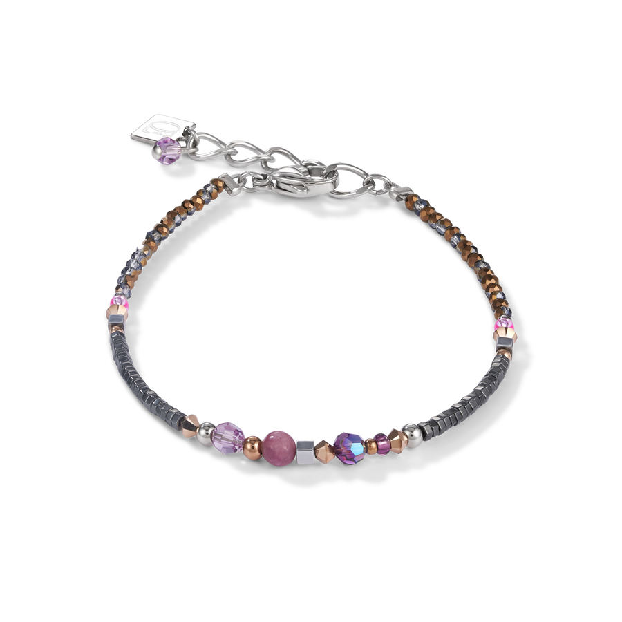 Bracelet Amulet small  Crystals & lepidolite amethyst