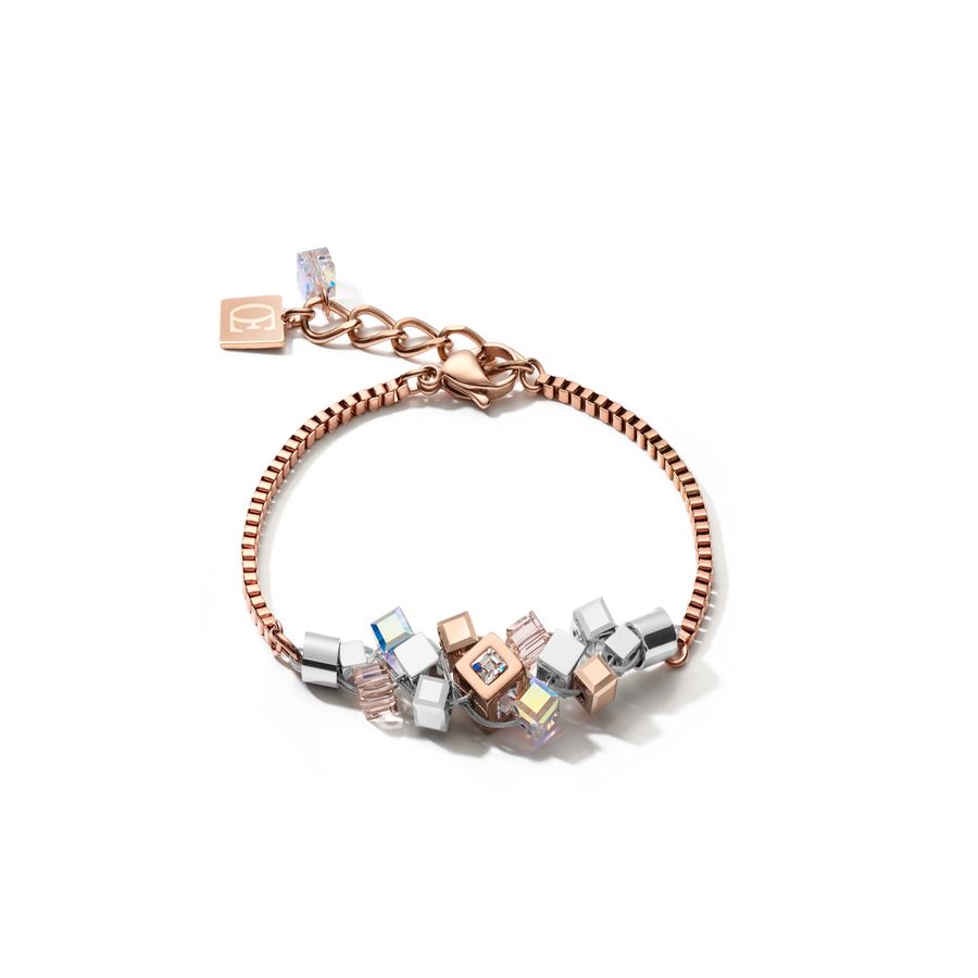 Bracelet GeoCUBE® cluster  rose gold